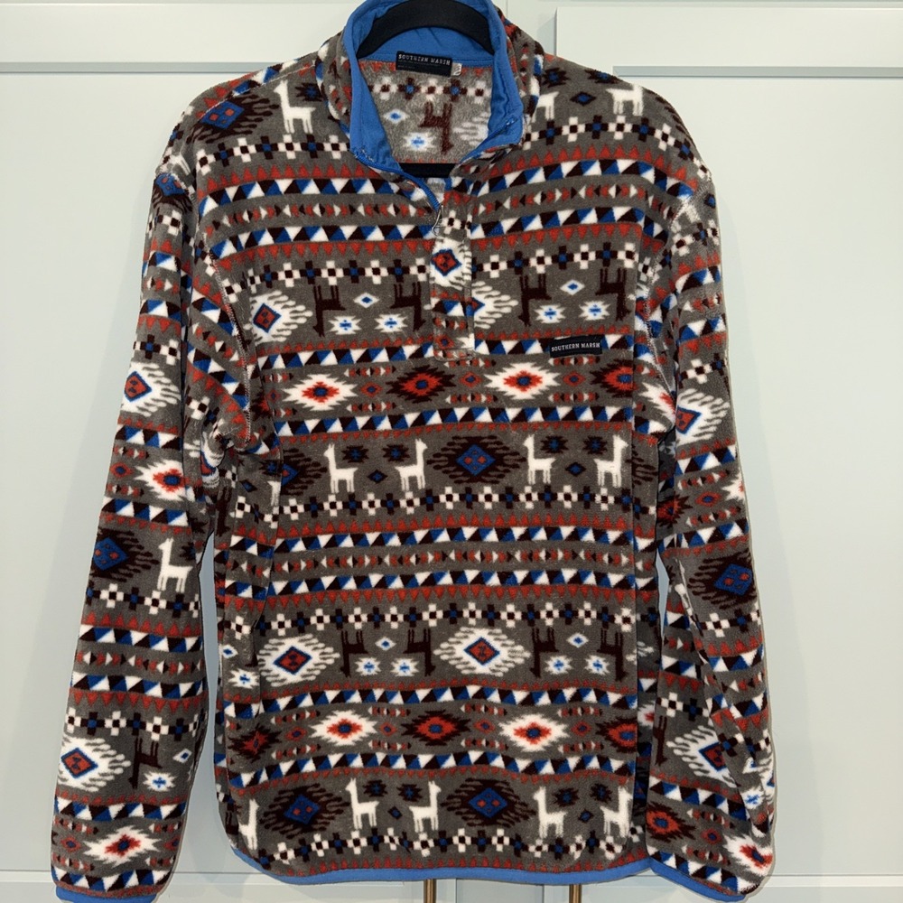 Southern Marsh 1/4 Zip Aztec Print Women Pullover Size Unsure See Measurements